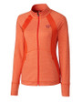 Virginia Tech Hokies Cutter & Buck Womens Shoreline Colorblock Full-Zip College Orange Heather Mannequin