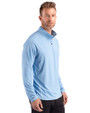 Villanova Wildcats Cutter & Buck Prospect Recycled Featherlight Stretch Mens Quarter Zip Atlas Light Blue Side