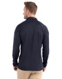 Syracuse Orange Cutter & Buck Prospect Recycled Featherlight Stretch Mens Quarter Zip Navy Blue Back