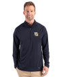 Marquette Golden Eagles Cutter & Buck Prospect Recycled Featherlight Stretch Mens Quarter Zip Navy Blue Front