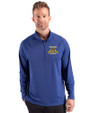North Carolina A&T Aggies Cutter & Buck Prospect Recycled Featherlight Stretch Mens Quarter Zip Tour Blue Front