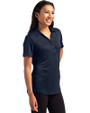 UC Davis - Cutter & Buck Forge Recycled Four-Way Stretch Womens Polo Navy Blue Side