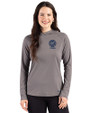 UC Davis - Cutter & Buck Prospect Recycled  Featherlight Stretch Womens Hooded Pullover Elemental Grey Front