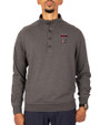 Texas Tech Red Raiders Cutter & Buck Saturday Cotton Blend Mens Mock Pullover Sweatshirt Charcoal Heather Front