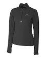 Los Angeles Chargers Mono Cutter & Buck Traverse Recycled Smooth Stretch Womens Quarter Zip Pullover Black Mannequin