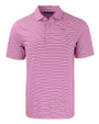 Los Angeles Chargers Mono Cutter & Buck Forge Recycled Double Stripe Four-Way Stretch Mens Polo Gelato/White Mannequin