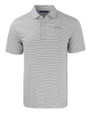 Los Angeles Chargers Mono Cutter & Buck Forge Recycled Double Stripe Four-Way Stretch Mens Polo Polished/White Mannequin
