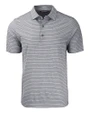 Los Angeles Chargers Mono Cutter & Buck Forge Recycled Heather Stripe Four-Way Stretch Mens Big & Tall Polo Black Heather Mannequin