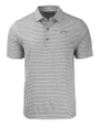Los Angeles Chargers Mono Cutter & Buck Forge Recycled Heather Stripe Four-Way Stretch Mens Big & Tall Polo Elemental Grey Heather Mannequin