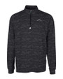 Los Angeles Chargers Mono Cutter & Buck Traverse Recycled Smooth Stretch Mens Big & Tall Camo Quarter Zip Pullover Black Mannequin