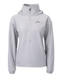 Los Angeles Chargers Mono Cutter & Buck Charter Recycled Packable Womens Half Zip Anorak Jacket Polished Medium Gray Mannequin