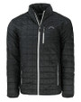 Los Angeles Chargers Mono Cutter & Buck Rainier Recycled Insulated Puffer Mens Big & Tall Full Zip Jacket Black Mannequin
