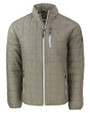 Los Angeles Chargers Mono Cutter & Buck Rainier Recycled Insulated Puffer Mens Full Zip Jacket Poplar Melange Mannequin