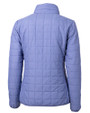 Los Angeles Chargers Mono Cutter & Buck Rainier Recycled Insulated Puffer Womens Full Zip Jacket Hyacinth Melange Mannequin Back