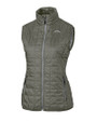Los Angeles Chargers Monochromatic Cutter & Buck Rainier Recycled Insulated Puffer Womens Full Zip Vest Poplar Melange Mannequin