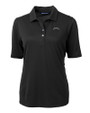 Los Angeles Chargers Mono Cutter & Buck Virtue Recycled Featherlight Pique Womens Polo Black Mannequin