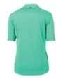 Los Angeles Chargers Mono Cutter & Buck Virtue Recycled Featherlight Pique Womens Polo Fresh Mint Mannequin Back