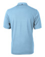 Los Angeles Chargers Mono Cutter & Buck Virtue Recycled Featherlight Pique Mens Polo Atlas Light Blue Mannequin Back