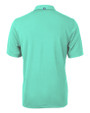Los Angeles Chargers Mono Cutter & Buck Virtue Recycled Featherlight Pique Mens Polo Fresh Mint Mannequin Back