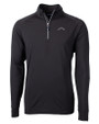 Los Angeles Chargers Mono Cutter & Buck Adapt Recycled Soft Knit Stretch  Mens Quarter Zip Pullover Black Mannequin