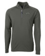 Los Angeles Chargers Mono Cutter & Buck Adapt Recycled Soft Knit Stretch  Mens Quarter Zip Pullover Poplar Mannequin