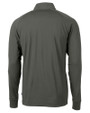 Los Angeles Chargers Mono Cutter & Buck Adapt Recycled Soft Knit Stretch  Mens Quarter Zip Pullover Poplar Mannequin Back