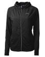 Los Angeles Chargers Mono Cutter & Buck Adapt Recycled Soft Knit Stretch Womens Hybrid Full Zip Jacket Black Mannequin
