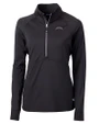 Los Angeles Chargers Mono Cutter & Buck Adapt Recycled Soft Knit Stretch Womens Half Zip Pullover Black Mannequin