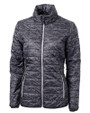 Los Angeles Chargers Mono Cutter & Buck Rainier Recycled Insulated Printed Puffer Womens Full Zip Jacket Black Mannequin