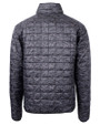 Los Angeles Chargers Mono Cutter & Buck Rainier Recycled Insulated Printed Puffer Mens Full Zip Jacket Black Mannequin Back
