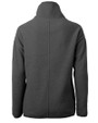Los Angeles Chargers Mono Cutter & Buck Cascade Epic Comfort Recycled Sherpa Fleece Womens Pullover Jacket Elemental Grey/Black Mannequin Back