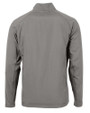 Los Angeles Chargers Mono Cutter & Buck Adapt Recycled Soft Knit Stretch Mens Big & Tall Hybrid Full Zip Jacket Elemental Grey Mannequin Back