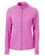 Los Angeles Chargers Mono Cutter & Buck Adapt Recycled Soft Knit Stretch Womens Heathered Full Zip Jacket Gelato Heather Mannequin