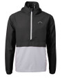 Los Angeles Chargers Mono Cutter & Buck Charter Recycled Packable Mens Half Zip Anorak Jacket Black/Polished Mannequin