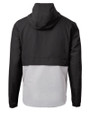 Los Angeles Chargers Mono Cutter & Buck Charter Recycled Packable Mens Half Zip Anorak Jacket Black/Polished Mannequin Back