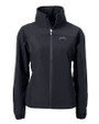 Los Angeles Chargers Mono Cutter & Buck Charter Recycled Packable Womens Full Zip Jacket Black Mannequin