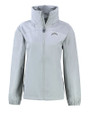 Los Angeles Chargers Mono Cutter & Buck Charter Recycled Packable Womens Full Zip Jacket Polished Medium Gray Mannequin