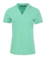 Los Angeles Chargers Mono Cutter & Buck Forge Recycled Four-Way Stretch Heathered Womens Blade Top Fresh Mint Heather Mannequin