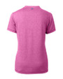 Los Angeles Chargers Mono Cutter & Buck Forge Recycled Four-Way Stretch Heathered Womens Blade Top Gelato Heather Mannequin Back