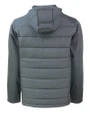 Los Angeles Chargers Mono Cutter & Buck Evoke Recycled HoneycombFleece Mens Big & Tall Hybrid Full Zip Jacket Elemental Grey Mannequin Back