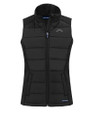 Los Angeles Chargers Mono Cutter & Buck Evoke Recycled HoneycombFleece Womens Hybrid Full Zip Vest Black Mannequin