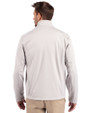 Los Angeles Chargers Mono Cutter & Buck Evoke Recycled HoneycombFleece Mens Full Zip Jacket CONCRETE Back