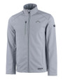 Los Angeles Chargers Mono Cutter & Buck Evoke Recycled HoneycombFleece Mens Full Zip Jacket CONCRETE Mannequin