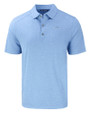 Los Angeles Chargers Mono Cutter & Buck Forge Recycled Four-Way Stretch Mens Polo Dark Atlas Heather Mannequin