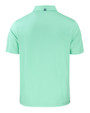 Los Angeles Chargers Mono Cutter & Buck Forge Recycled Four-Way Stretch Mens Polo Fresh Mint Heather Mannequin Back