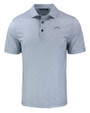 Los Angeles Chargers Mono Cutter & Buck Pike Recycled Pebble Print Mens Polo Polished/White Mannequin
