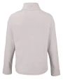 Los Angeles Chargers Mono Cutter & Buck Hunts Point Recycled Fleece Womens Hybrid Snap Placket Pullover Polished Medium Gray Mannequin Back