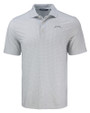 Los Angeles Chargers Mono Cutter & Buck Pike Recycled Diamond Dot Print Mens Polo Polished Medium Gray Mannequin