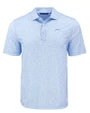 Los Angeles Chargers Mono Cutter & Buck Pike Recycled Flora Print Mens Big & Tall Polo Atlas Light Blue Mannequin