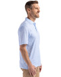 Los Angeles Chargers Mono Cutter & Buck Pike Recycled Flora Print Mens Polo Atlas Light Blue Side